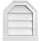 Ekena Millwork Octagonal Top Surface Mount PVC Gable Vent w/ 2"W x 2"P Brickmould Sill Frame, 14"W x 16"H GVPOT14X1603SN - alternate 1